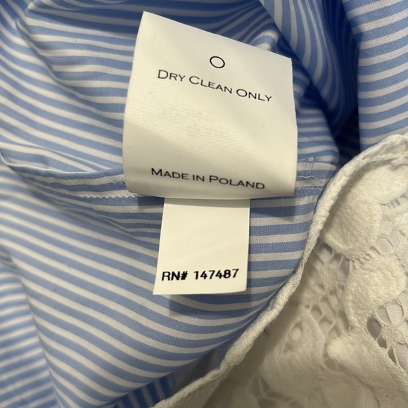 DRAPER JAMES Lucy Embellished Lace Button Down Shirt Size 8 - Picture 8 of 9